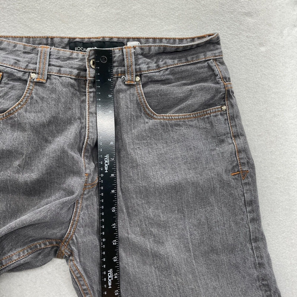 Vintage Rocawear Cropped Jeans Mens 36 Gray Denim Original Fit Baggy Loose Y2K - Picture 8 of 13